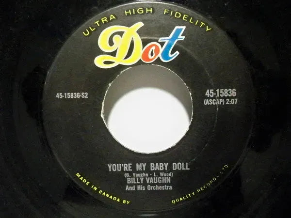 Billy Vaughn And His Orchestra : Cimarron (Roll On) / You're My Baby Doll (7", Single)