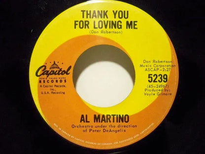 Al Martino : Always Together / Thank You For Loving Me (7", Single)