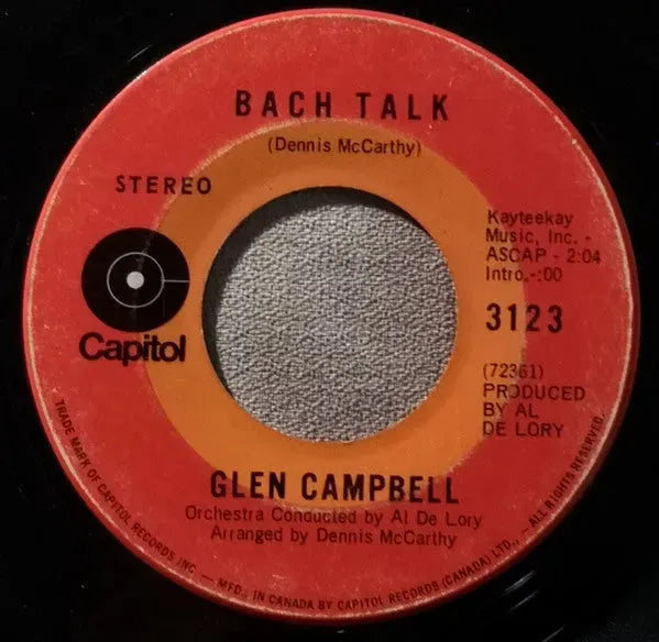 Glen Campbell : The Last Time I Saw Her (7", Single)