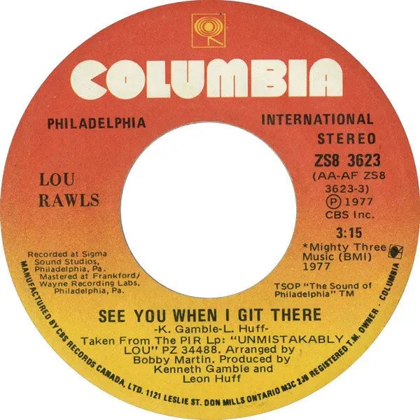 Lou Rawls : See You When I Git There (7")