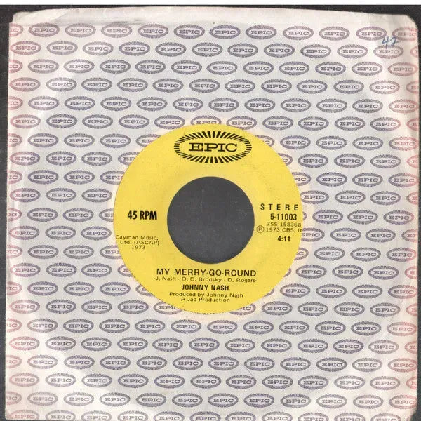 Johnny Nash : My Merry-Go-Round / (Oh Jesus) We're Trying To Get Back To You (7", Single)