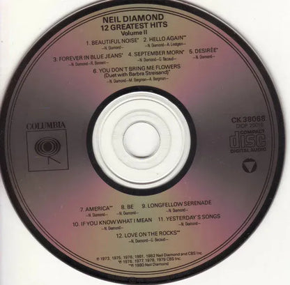 Neil Diamond : 12 Greatest Hits, Volume II (CD, Comp, RE)