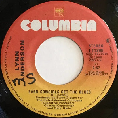 Lynn Anderson : Even Cowgirls Get The Blues (7", Single)