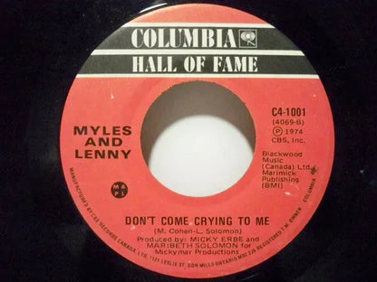 Myles and Lenny : Can You Give It All To Me / Don't Come Crying To Me (7", Single)