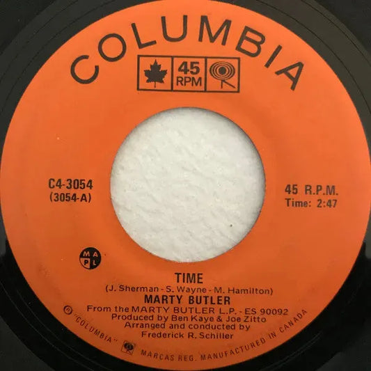 Marty Butler : Time (7", Single)