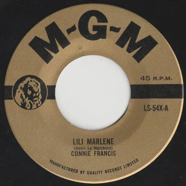 Connie Francis : Lili Marlene / Funiculi, Funicula (7", Single)