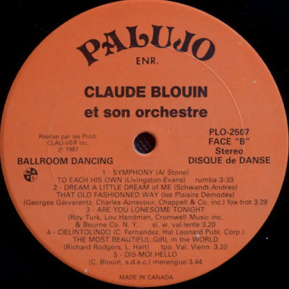 Claude Blouin Et Son Orchestre : Disque De Danse - Ballroom Dancing, Vol.7 (LP, Album)