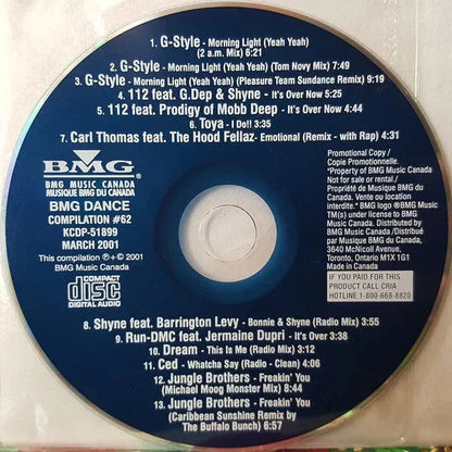 Various : BMG Dance Compilation #62 (CD, Comp, Promo)