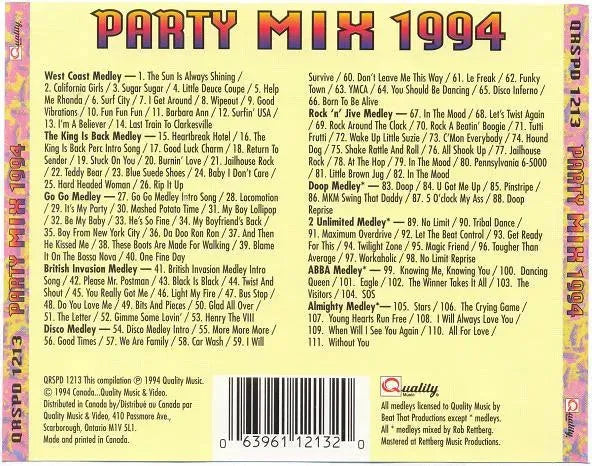 Various : Party Mix 1994 (CD, Album, Comp)