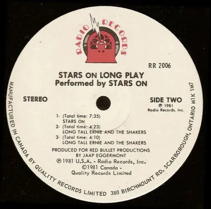 Stars On 45 / Long Tall Ernie And The Shakers : Stars On Long Play (LP, Album, Mixed, Red)