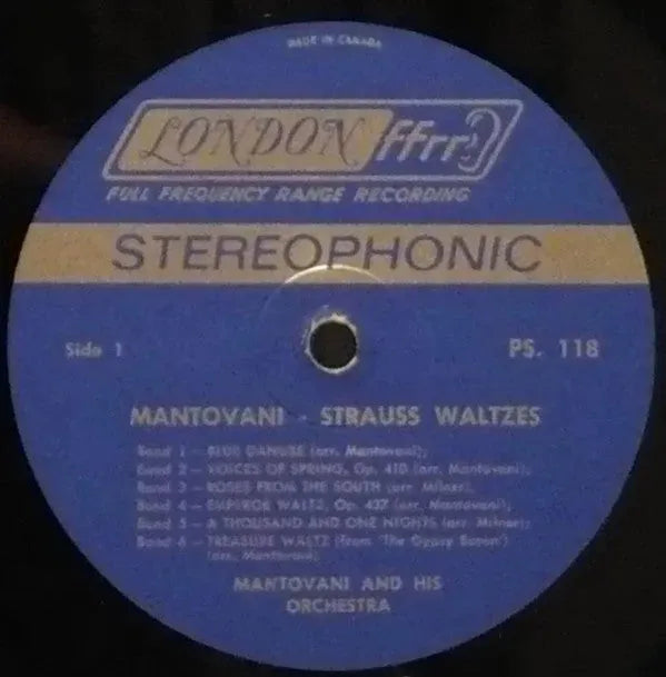 Johann Strauss Jr. / Mantovani And His Orchestra : Strauss Waltzes (LP, Album)