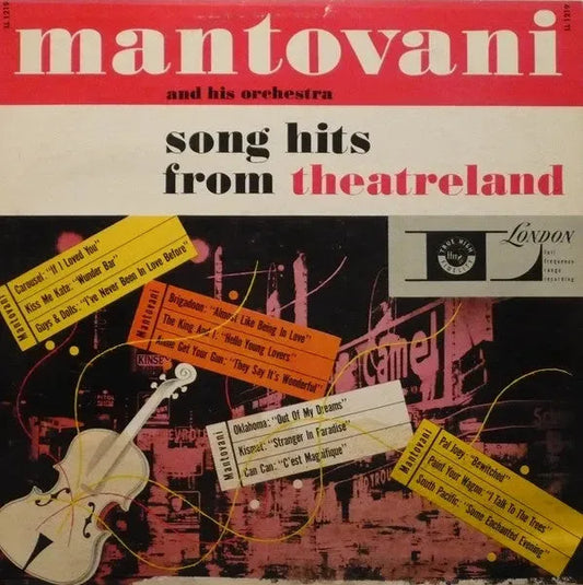 Mantovani And His Orchestra : Song Hits From Theatreland (LP, Album, Mono)