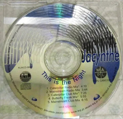 Jacynthe : This Is The Night (CD, Maxi)