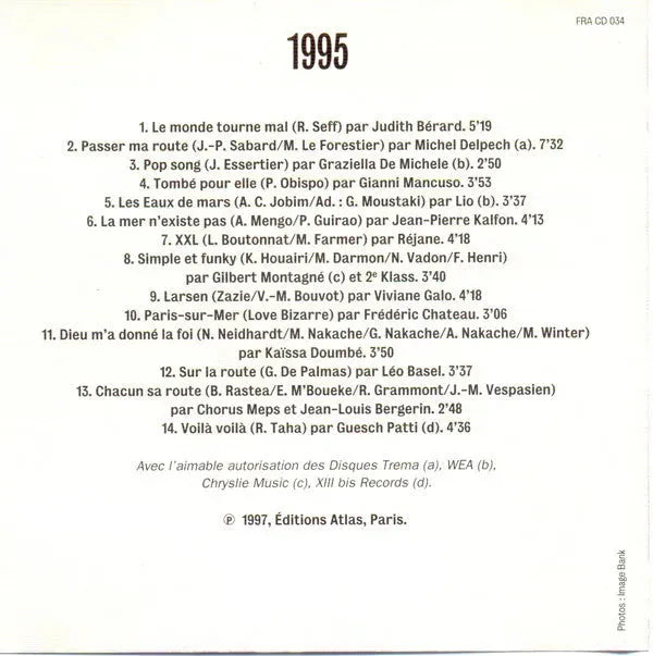 Various : Les Plus Belles Chansons Françaises - 1995 (CD, Comp)