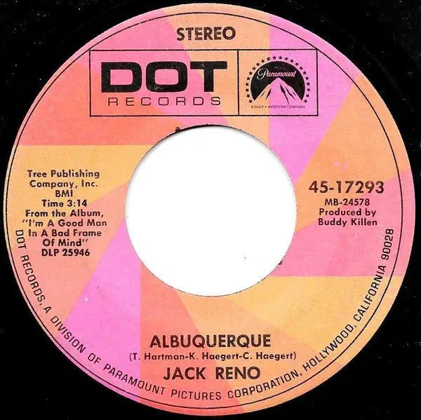 Jack Reno : We All Go Crazy / Albuquerque (7")