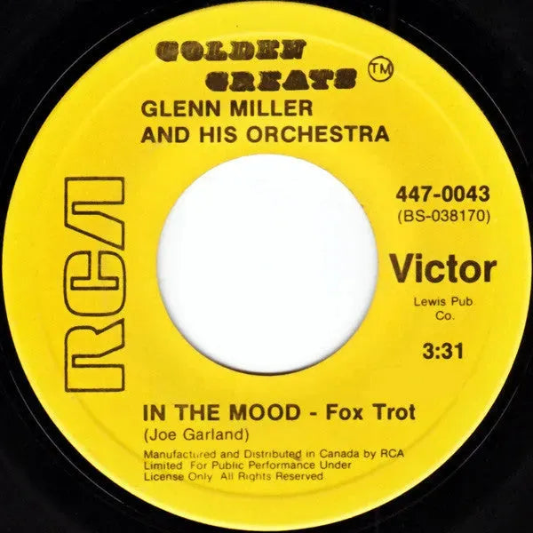 Glenn Miller And His Orchestra : In The Mood / A String Of Pearls (7", Single, RE)