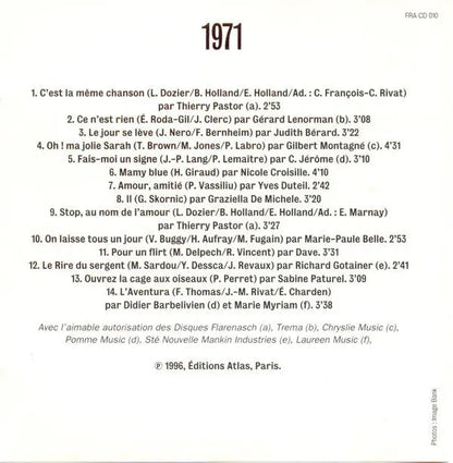 Various : Les Plus Belles Chansons Françaises (1971) (CD, Comp)