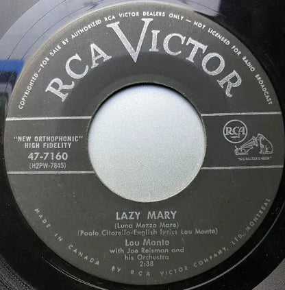 Lou Monte : Angelique / Lazy Mary (7", Single)