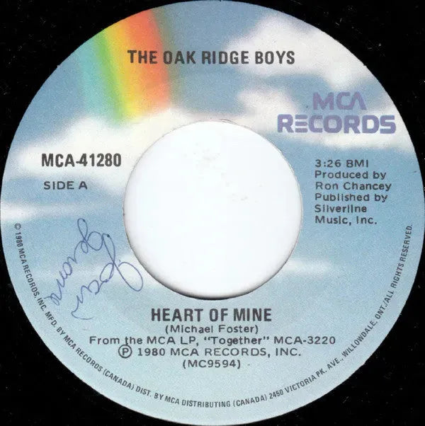 The Oak Ridge Boys : Heart Of Mine (7", Single)