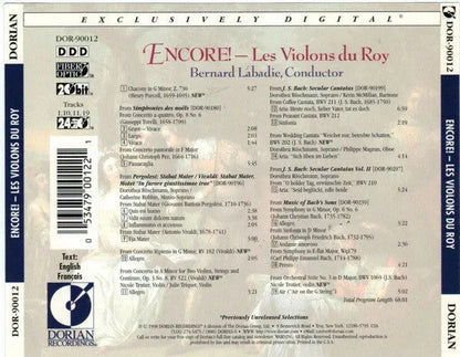 Les Violons du Roy, Bernard Labadie : Encore! (CD, Album, Comp)