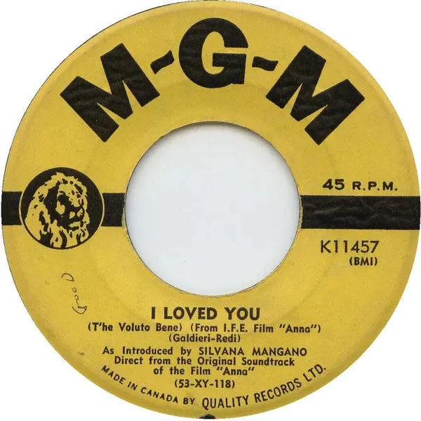 Silvana Mangano : Anna / I Loved You (7", Single)