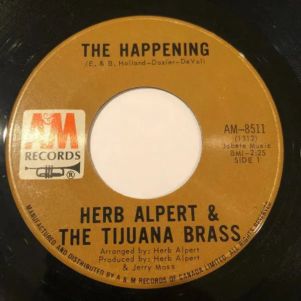 Herb Alpert & The Tijuana Brass : The Happening (7", Single)