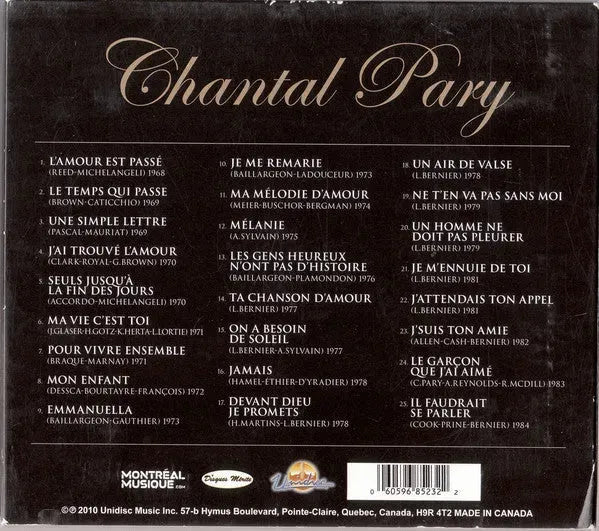 Chantal Pary : 25 Numéros Un (CD, Comp)