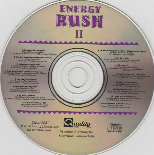 Various : Energy Rush II (CD, Comp, Club)