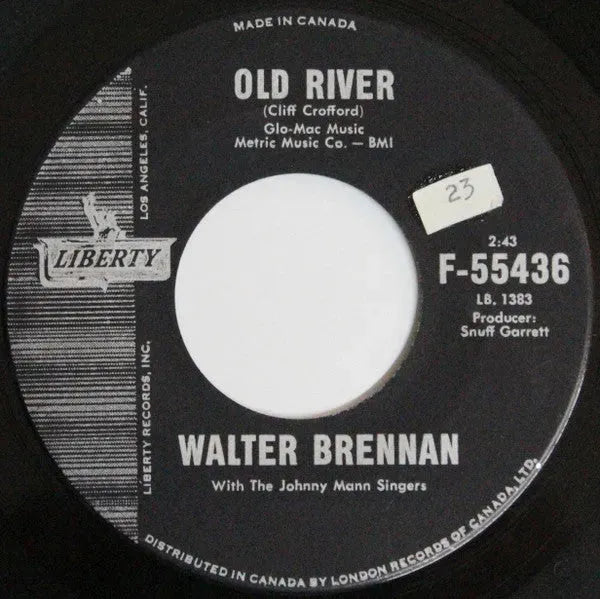 Walter Brennan With The Johnny Mann Singers : Old Rivers / The Epic Ride Of John H. Glenn (7", Single)