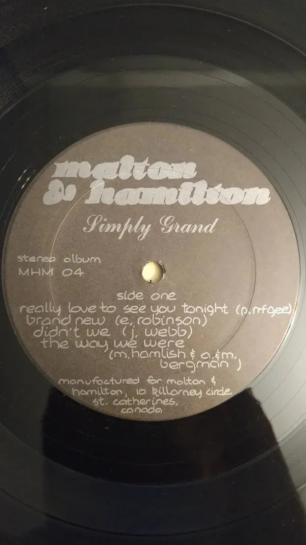 Malton & Hamilton : Simply Grand (LP, Album)