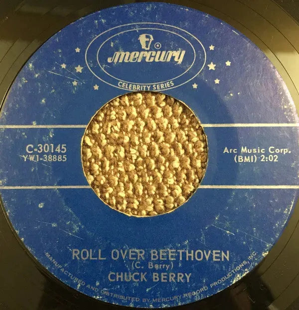 Chuck Berry : Roll Over Beethoven / Back In The U.S.A. (7", Single, Blu)