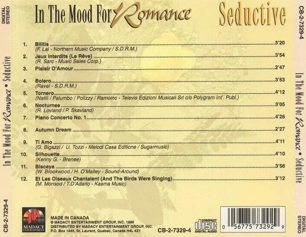 Various : In The Mood For Romance (CD)