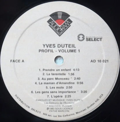 Yves Duteil : Profil Vol. 1 (LP, Comp)