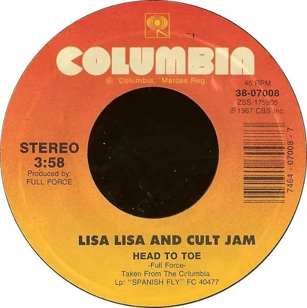 Lisa Lisa & Cult Jam : Head To Toe (7")