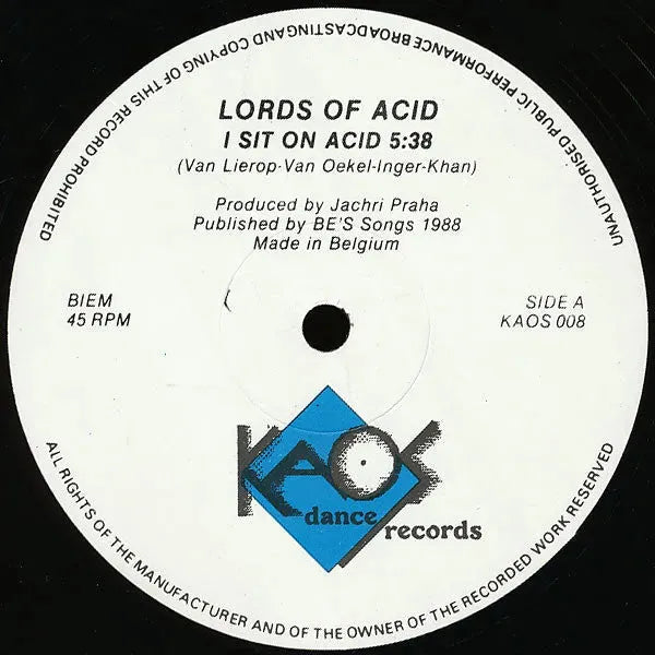 Lords Of Acid : I Sit On Acid (12", Cen)