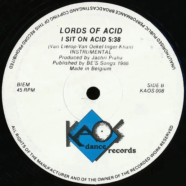 Lords Of Acid : I Sit On Acid (12", Cen)