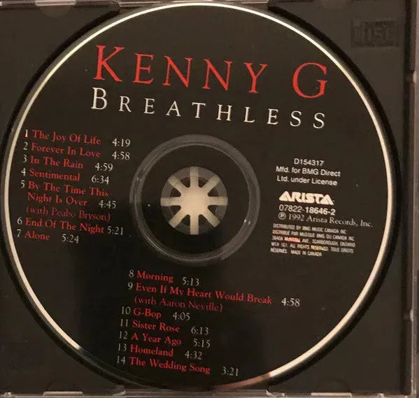 Kenny G (2) : Breathless (CD, Album, Club, RE)