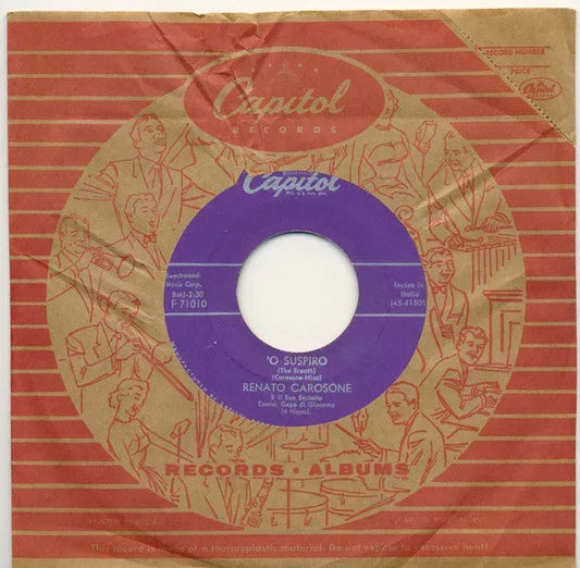 Renato Carosone E Il Suo Sestetto : O Suspiro /Tu Vuo Fa' L'Americano (7", Single)