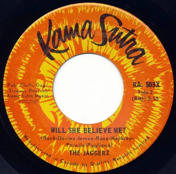 The Jaggerz : I Call My Baby Candy / Will She Believe Me? (7", Single)