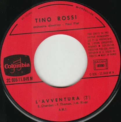 Tino Rossi : L'avventura (7", Single)