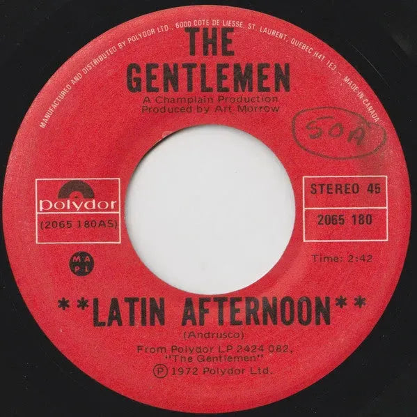 The Gentlemen (13) : Latin Afternoon / Slavic Afternoon (7", Single, RE)