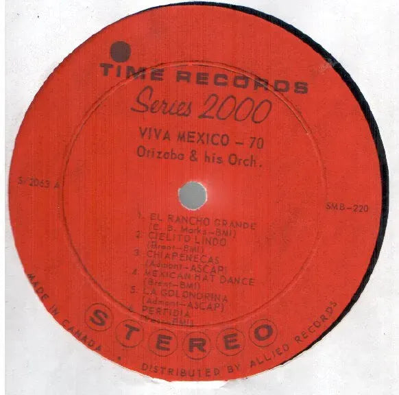 Orizaba And His Orchestra : Viva Mexico (Process 70) (LP, Album)