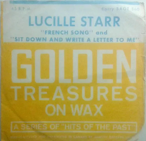 Lucille Starr : The French Song (Quand Le Soleil Dit Bonjour Aux Montagnes) (7", Single, RE)