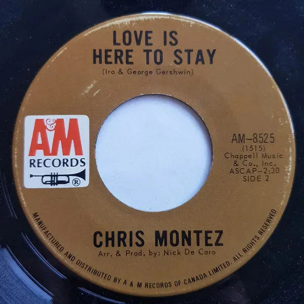 Chris Montez : Because Of You (7", Single)