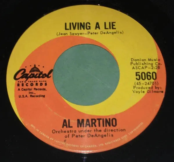 Al Martino : Living A Lie (7", Single)