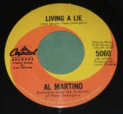 Al Martino : Living A Lie (7", Single)