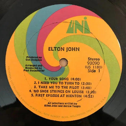 Elton John : Elton John (LP, Album, RE, Gat)