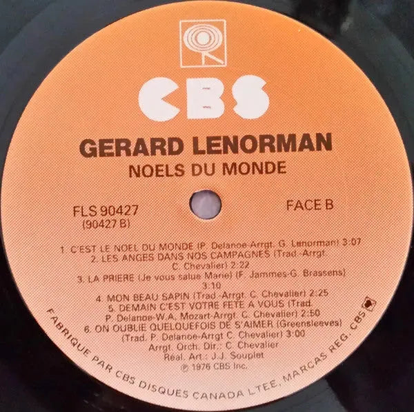 Gérard Lenorman : Noëls Du Monde (LP, Album)