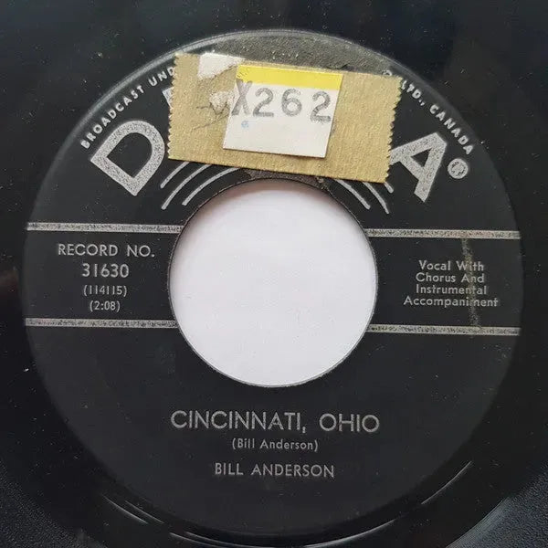 Bill Anderson (2) : Cincinnati, Ohio (7", Single)