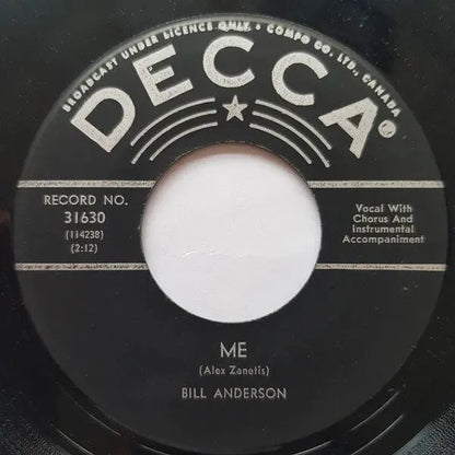 Bill Anderson (2) : Cincinnati, Ohio (7", Single)